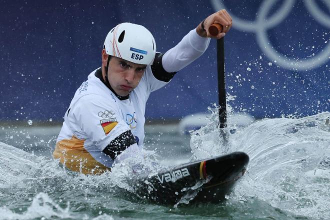 Miquel Travé, en la final de piragüismo (Foto: EFE).