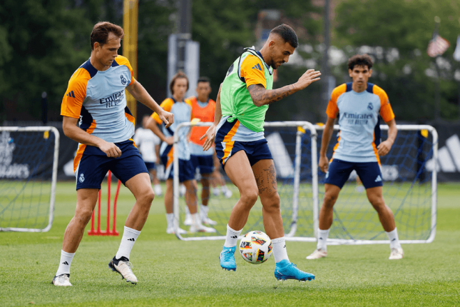 Dani Ceballos y Latasa, en un entrenamiento del Real Madrid (Foto: RM).