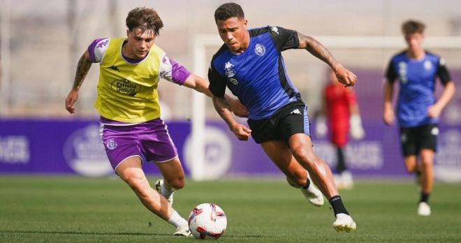 Machis, en el entrenamiento del Pucela (Foto: Real Valladolid).