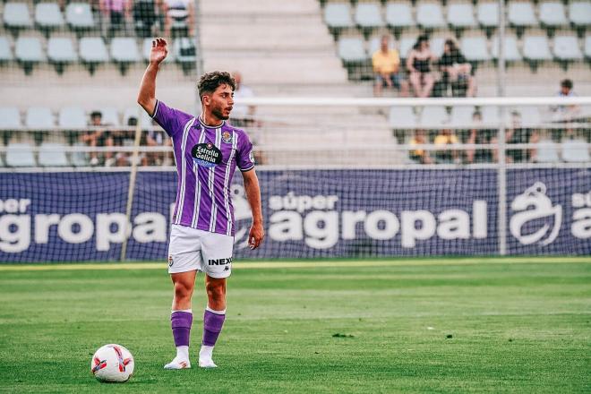 Raúl Moro, ante el Burgos (Foto: Sara Cabezas).