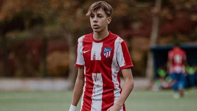 Paco Esteban, con el Atlético de Madrid.