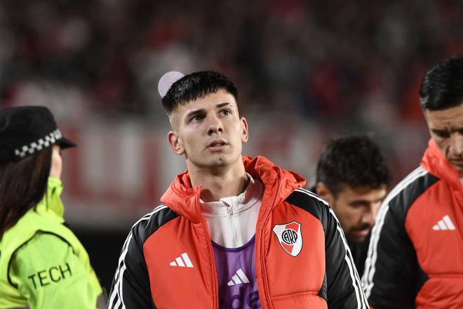 Franco Mastantuono, en un partido de River (Foto: Cordon Press).