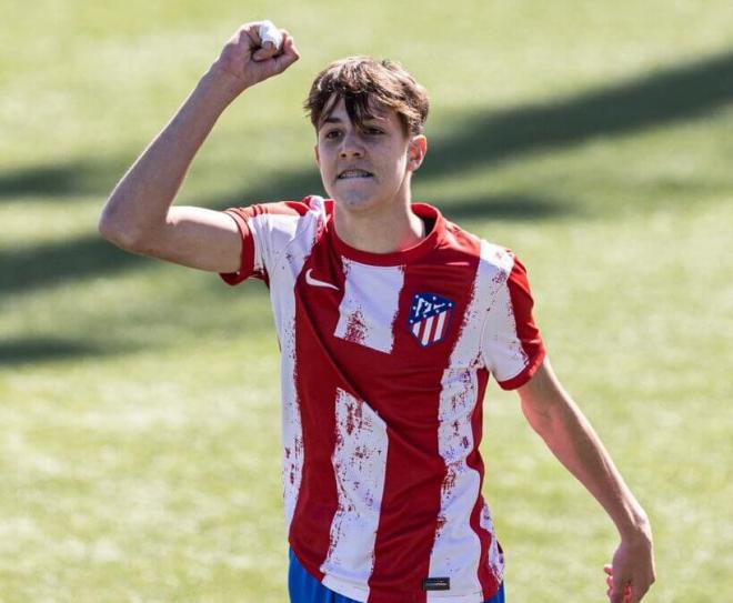 Paco Esteban, con el Atlético de Madrid.