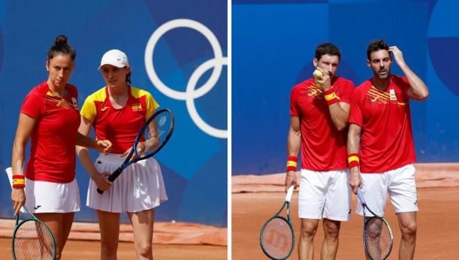 Sara Sorribes, Cristina Bucsa, Marcel Granollers y Pablo Carreño (Fotos: EFE).