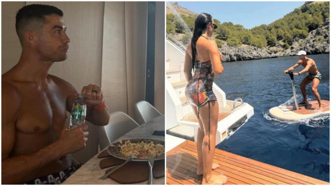 Cristiano Ronaldo y Georgina Rodríguez en sus vacaciones (@georginagio)