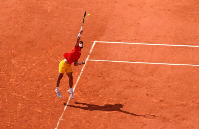 Carlos Alcaraz, en el partido ante Tommy Paul (Foto: Cordon Press).