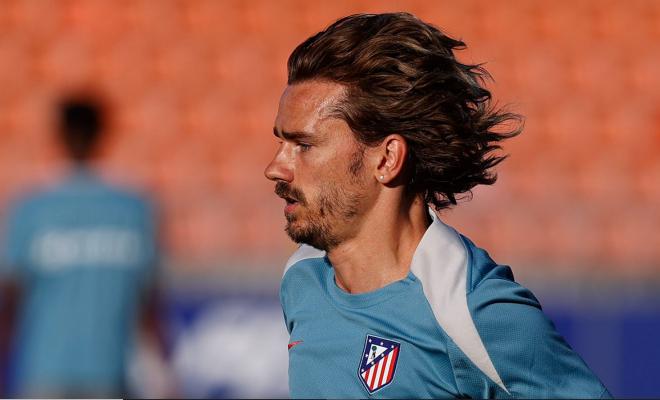 Antoine Griezmann, en un entrenamiento con el Atlético de Madrid (Foto: ATM).