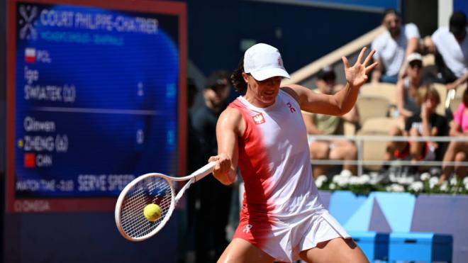 Iga Swiatek cayó en semifinales de los Juegos Olímpicos de París 2024 (foto: Cordon Press).