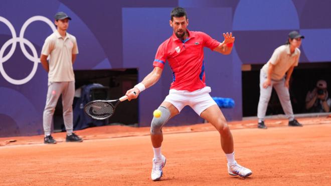 Novak Djokovic consiguió pasar a semifinales de los Juegos Olímpicos de París 2024 (foto: Cordon