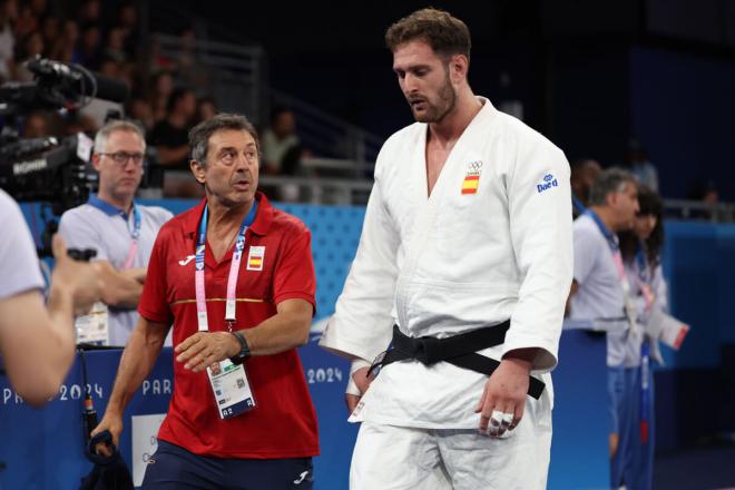 Niko Shera, tras su derrota en los Juegos de París 2024 (Foto: EFE).