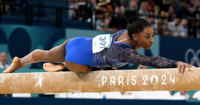 Simone Biles, durante los Juegos de París 2024 (Foto: Cordon Press).