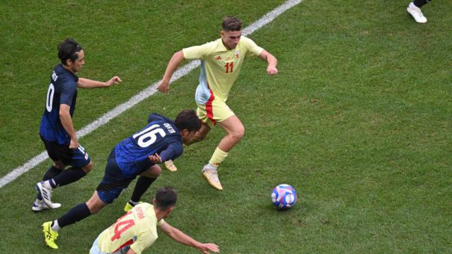 Fermín López, durante el España-Japón de los Juegos Olímpicos de París (Foto: Cordon Press).