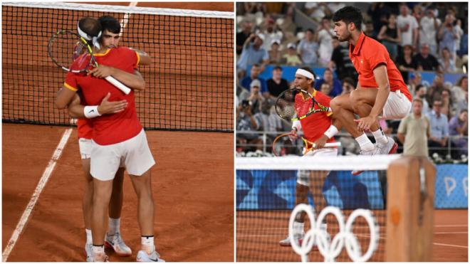 Rafa Nadal y Carlos Alcaraz, en los JJOO de París 2024 (@rafaelnadal)