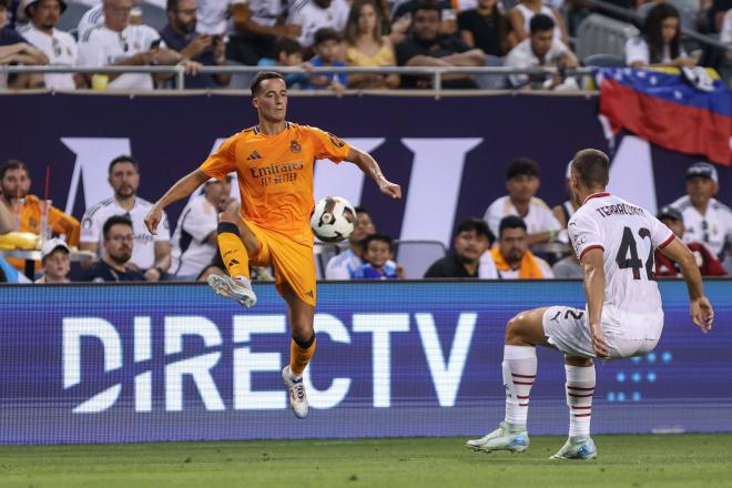 Lucas Vázquez, en el Real Madrid-Milan de pretemporada (Foto: RMCF).