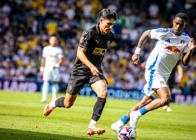 André Almeida, ante el Leeds United (Foto: Valencia CF).