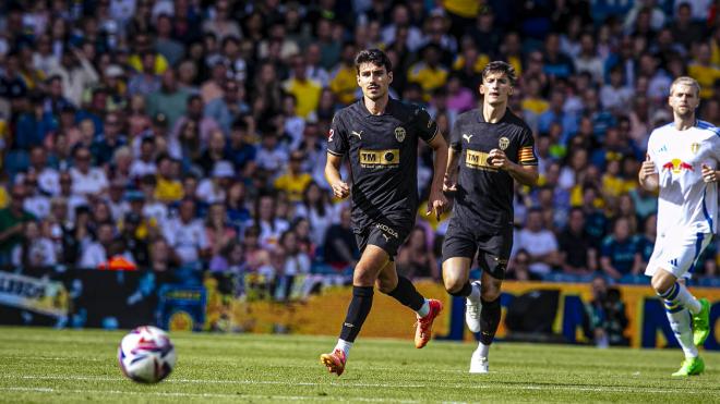 André Almeida, ante el Leeds United (Foto: Valencia CF).