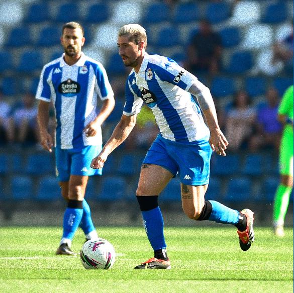 Sergio Escudero, en un partido de pretemporada (Foto: RC Deportivo).