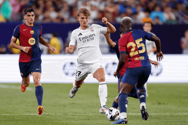 Nico Paz, en el Clásico de pretemporada del Real Madrid (Foto: RM).