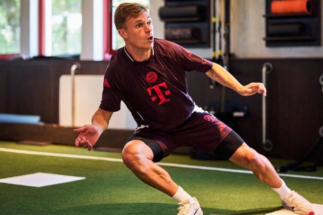 Josua Kimmich, en un entrenamiento con el Bayern (Foto: Cordon Press).