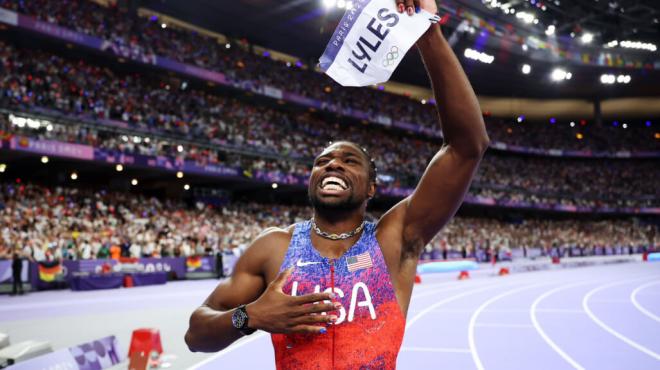 Noah Lyles, tras ganar el oro en 100 metros lisos (RR.SS)