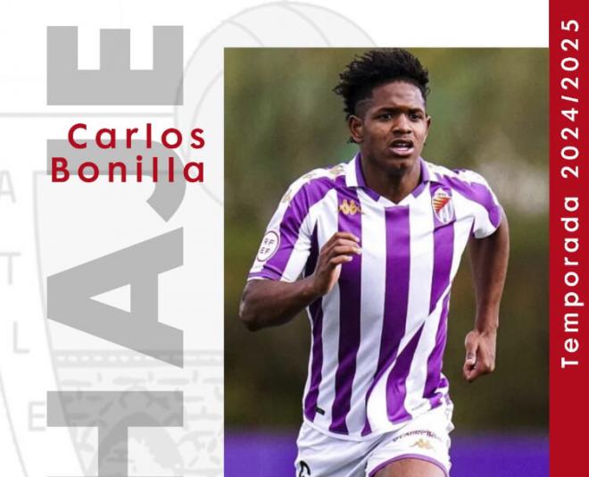 Carlos Bonilla, cedido al Atlético Tordesillas.