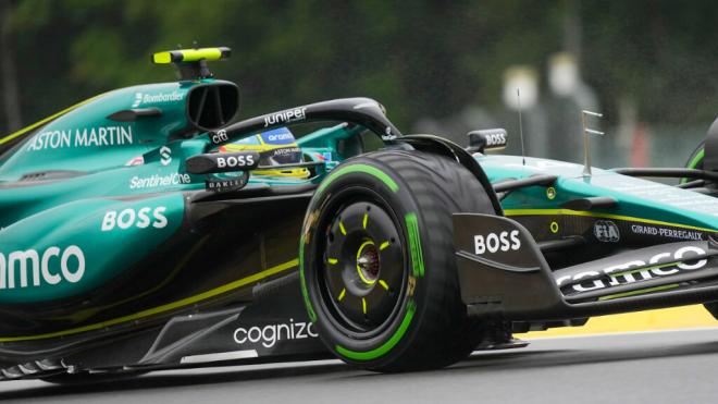 El Aston Martin de Fernando Alonso, en Spa (Cordon Press)