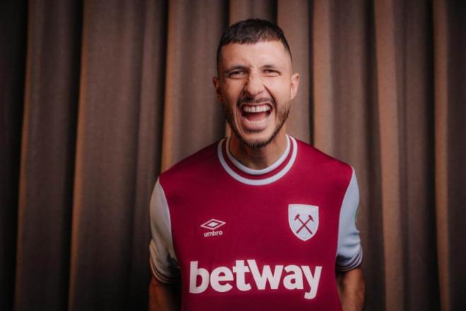 Guido Rodríguez, con el West Ham (Foto: WHU).