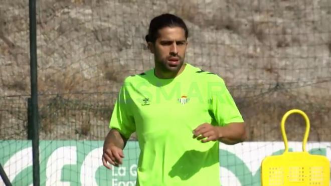 Ricardo Rodríguez, en la sesión del Betis.