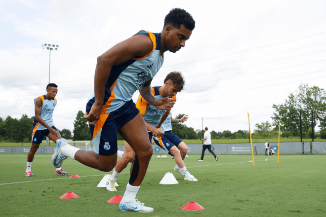 Rodrygo, en un entrenamiento de Estados Unidos (Foto: RM).