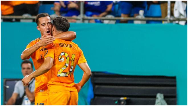 Brahim y Lucas Vázquez, los dos goleadores ante el Chelsea.