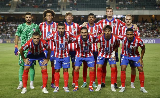 El once del Atlético en pretemporada ante el Kitchee (Foto: ATM).