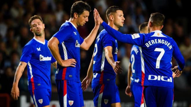 Gol de los bilbaínos al Aston Villa en el partido amistoso de Walsall (Foto: Athletic Club).