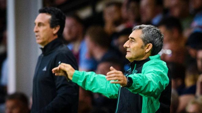 Ernesto Valverde, frente al Aston Villa de Unai Emery  (Foto: Athletic Club).