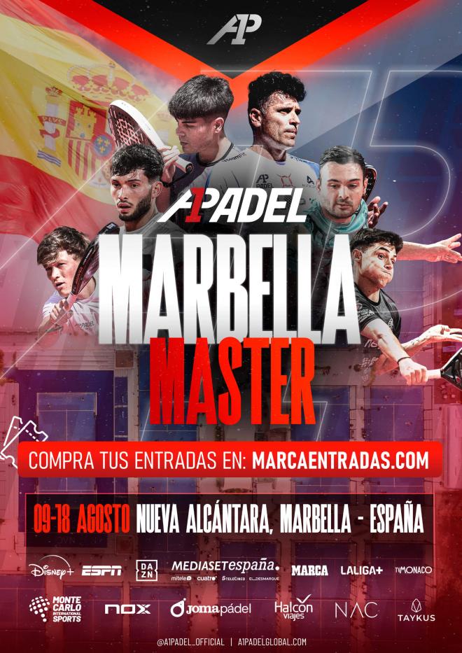 Cartel del Master Marbella (A1Padel)