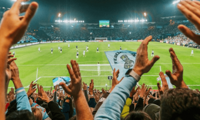 Aficionados del Celta en la grada de animación (Foto: RC Celta).