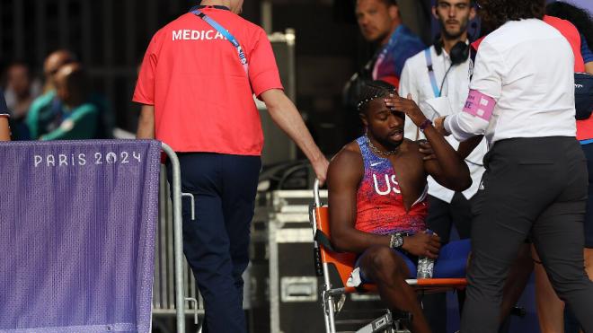 Noah Lyles, atendido tras la final (CordonPress)