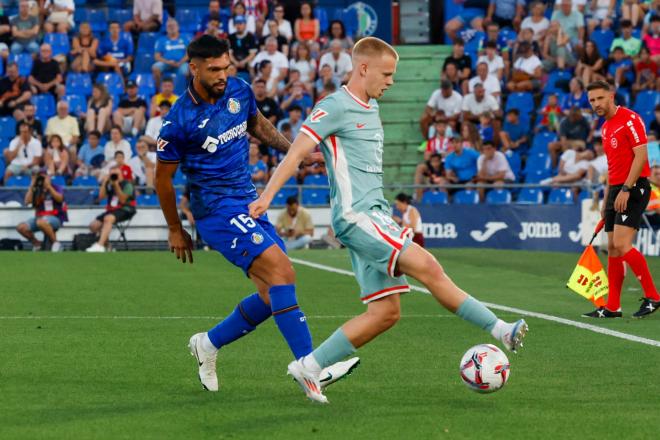 Arthur Vermeeren, en el amistoso de pretemporada ante el Getafe (Foto: EFE).