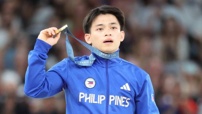 Carlos Yulo con la medalla de oro (Fuente: Cordon Press)