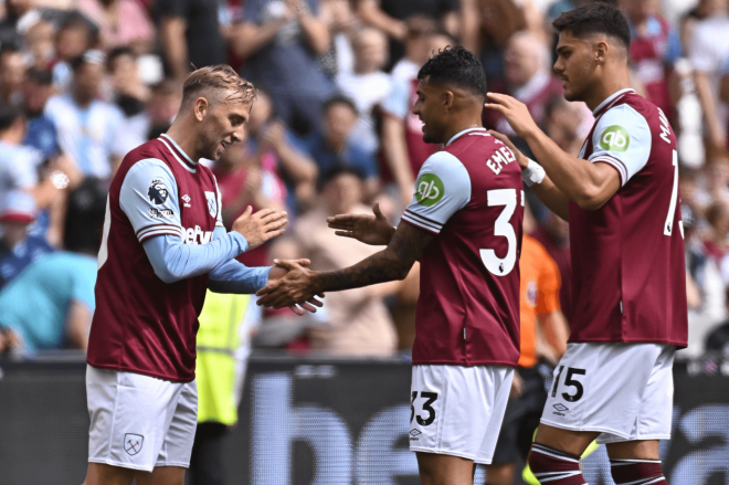 El West Ham celebra el gol de Bowen (Foto: West Ham).