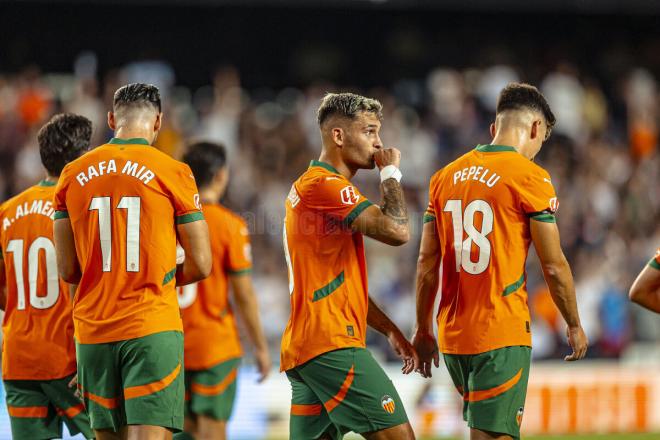 Gol de Hugo Duro en el Trofeo Naranja (Foto: Valencia CF).