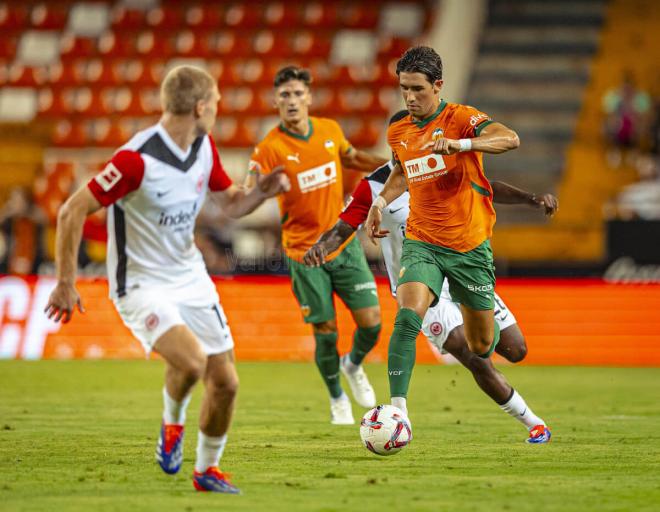 Jesús Vázquez, en el Trofeo Naranja (Foto: Valencia CF).