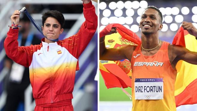 María Pérez y Jordan Díaz celebran sus medallas en París 2024 (Fotos: Cordon Press).