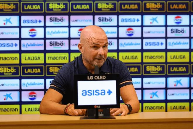 Paco López, en su rueda de prensa (Foto: Cádiz CF).