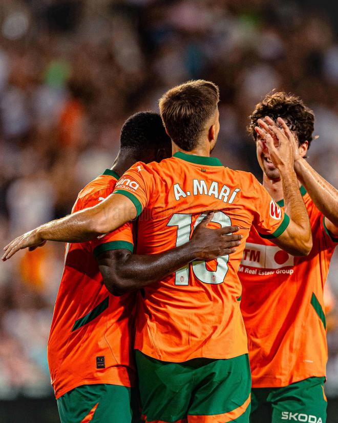 Gol del Alberto Marí en el Trofeo Naranja (Foto: Valencia CF).