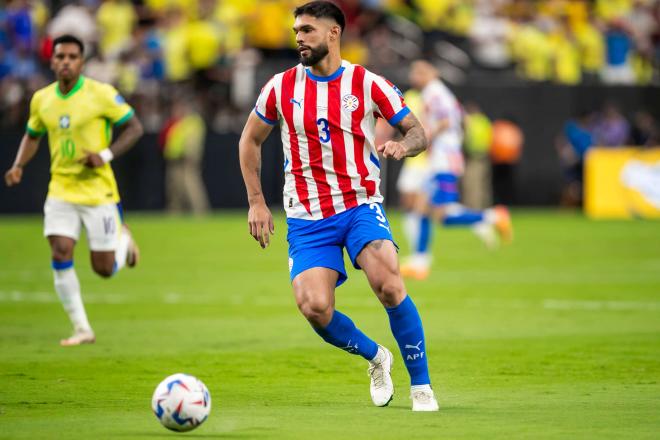 Omar Alderete, en un partido de Copa América con Paraguay (Foto: Cordon Press).