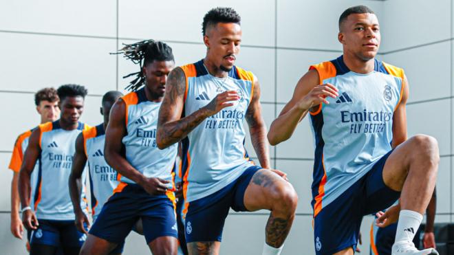 Kylian Mbappé, en el último entrenamiento del Real Madrid (Real Madrid)