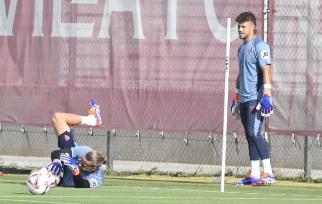 Nyland y Álvaro Fernández, en un entrenamiento (Foto: Kiko Hurtado).