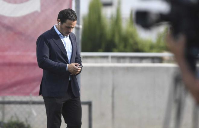 Del Nido Carrasco, en el entrenamiento de este martes (Foto: Kiko Hurtado).