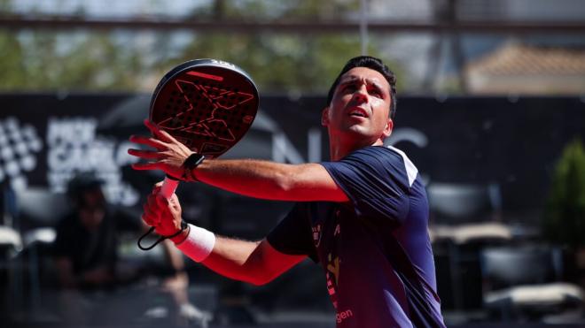 Andrés Britos, en el partido (@A1PadelOfficial)