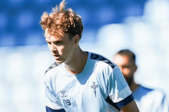 Williot Swedberg, en un entrenamiento del Celta (Foto: RC Celta).